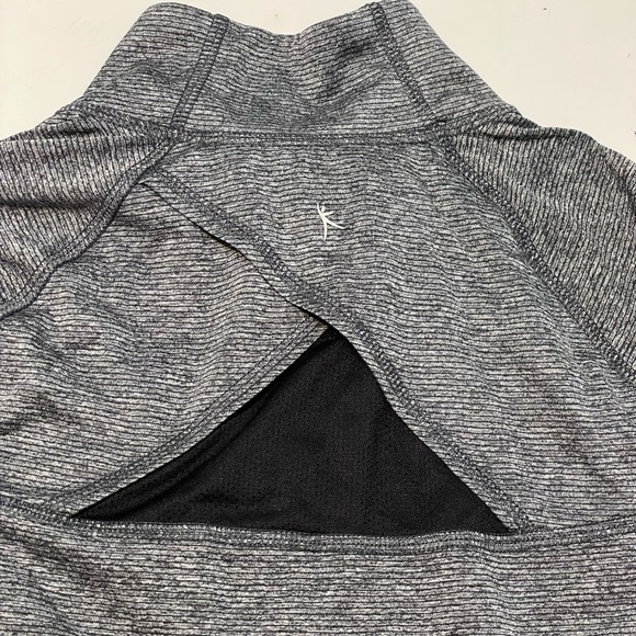 Women's Black/Gray Danskin Now Track Jacket Running Gym Athletic Half Zip Top M - Picture 9 of 11